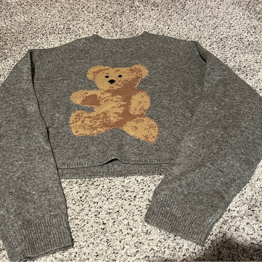 Cropped Bear Sweater